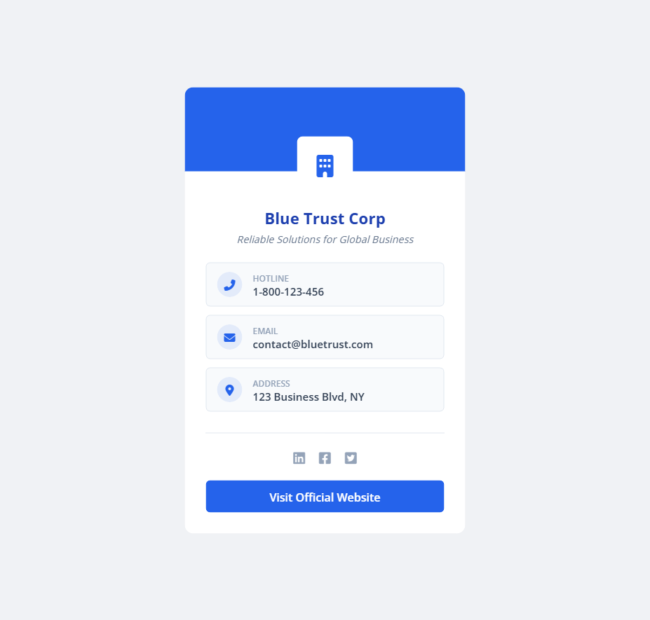 Danh thiếp Corporate Trust