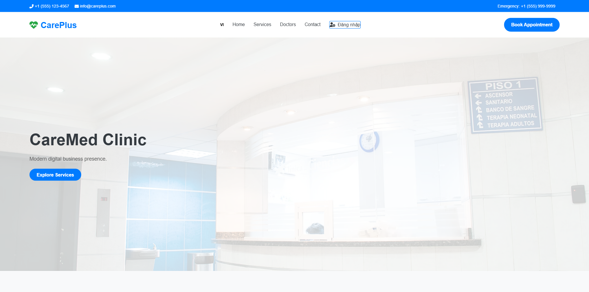 Trang web Phòng khám Care Plus