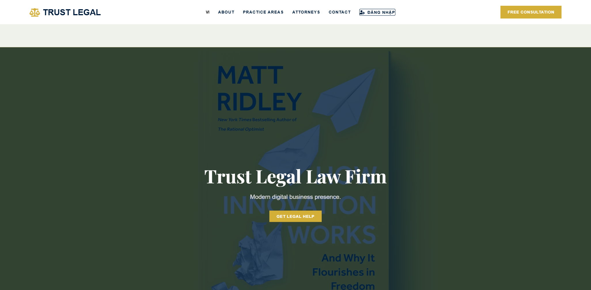 Trang web Công ty Luật Trust Legal