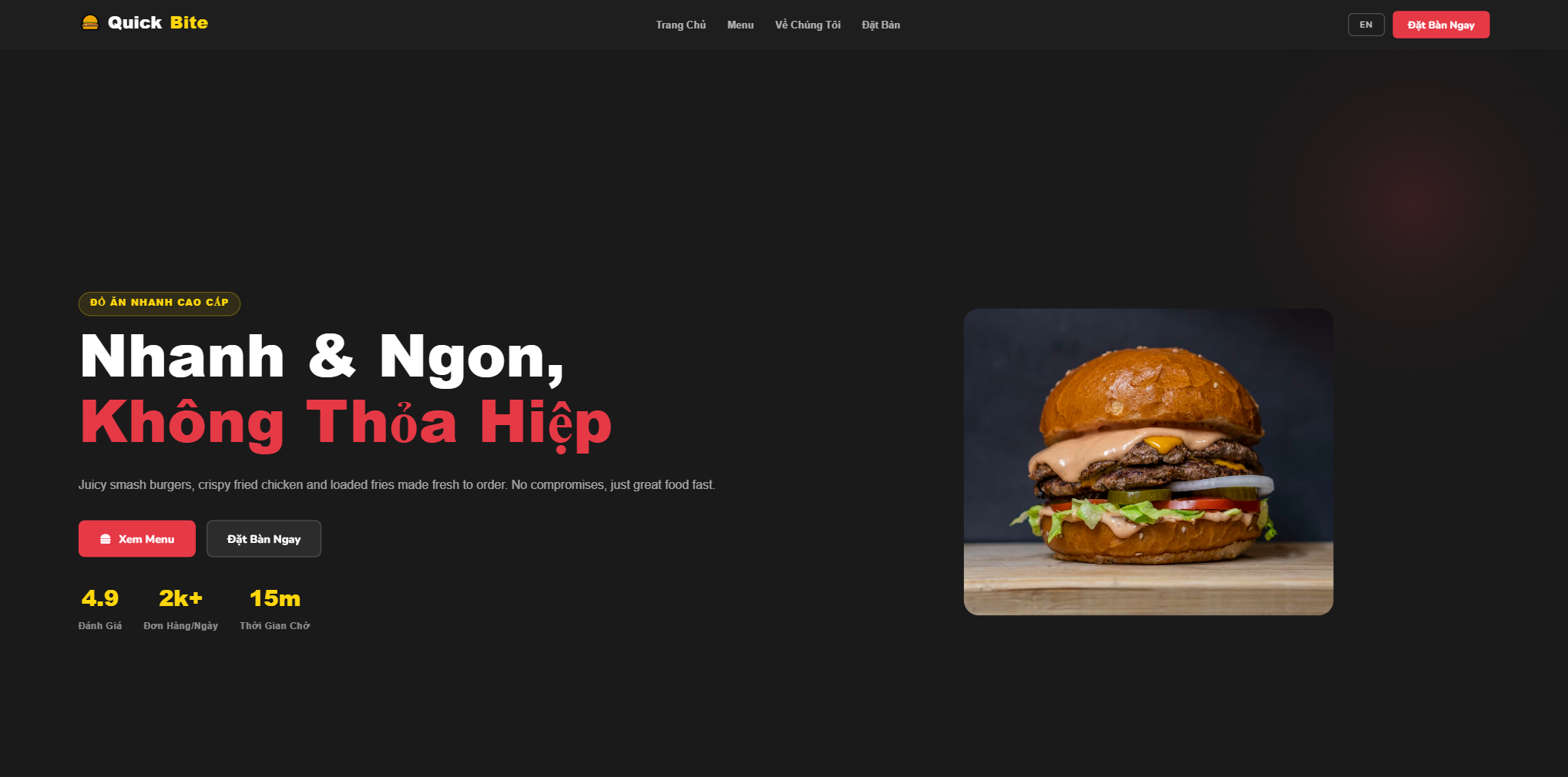 Cửa hàng thức ăn nhanh Burger Rush