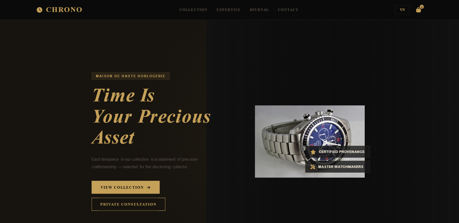 Showcase đồng hồ Luxury Time