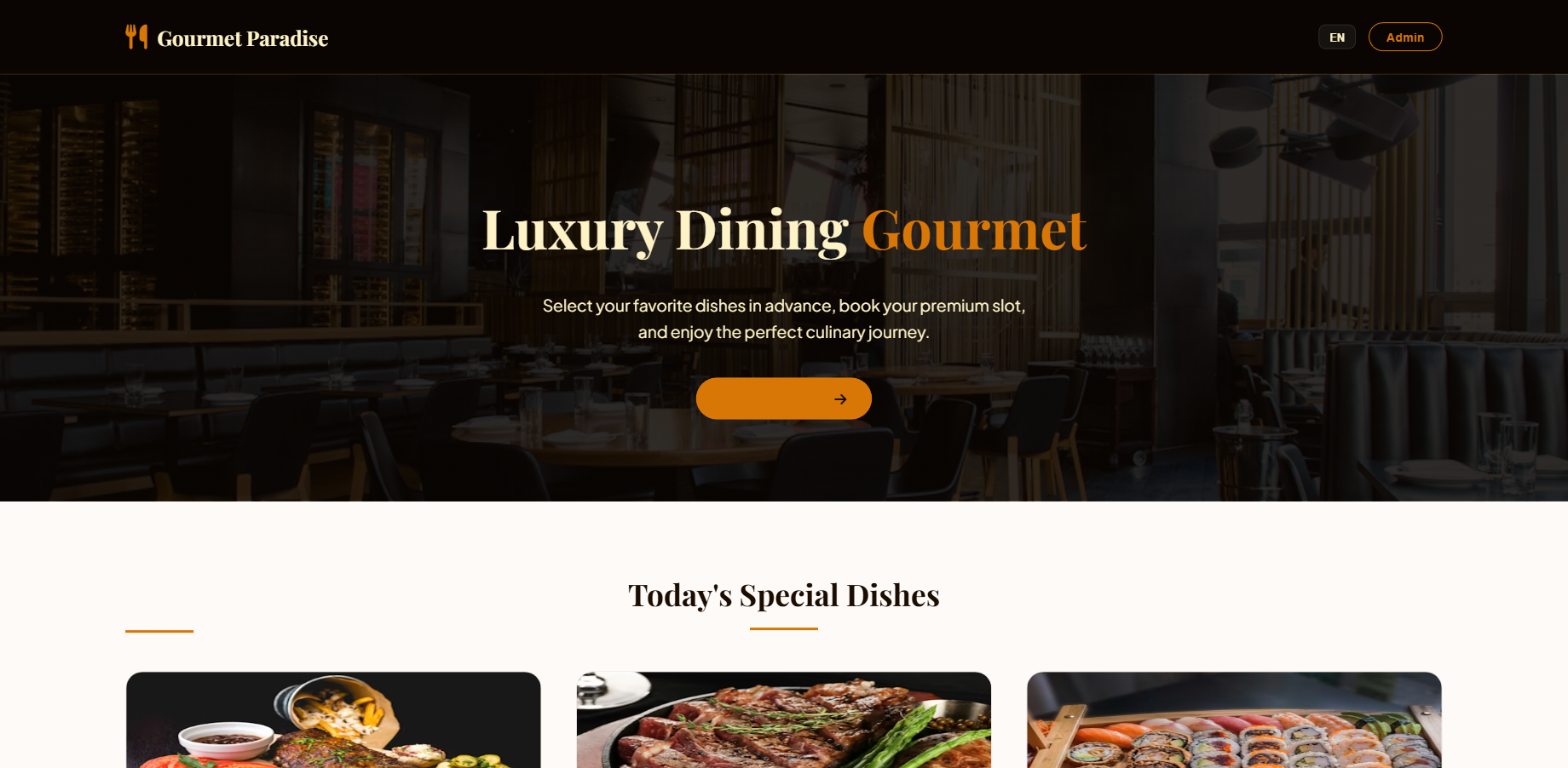 Restaurant table booking template