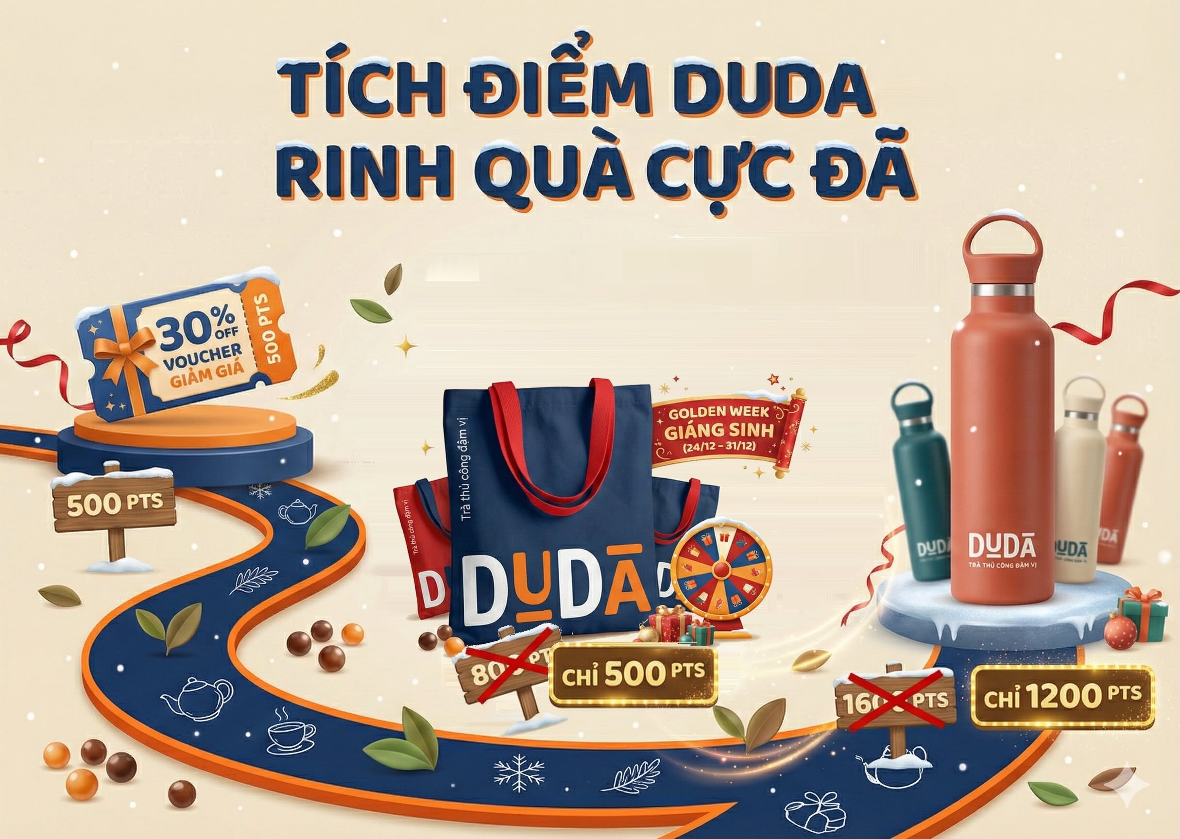 🎄 GIÁNG SINH NÀY BẠN ĐÃ CÓ QUÀ CHƯA? GHÉ DUDA NGAY! 🥤🎁
