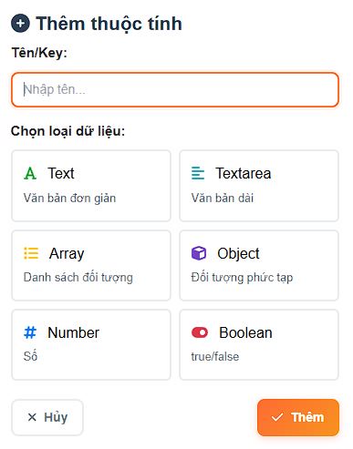 Cấu trúc dữ liệu JSON lồng ghép đa cấp