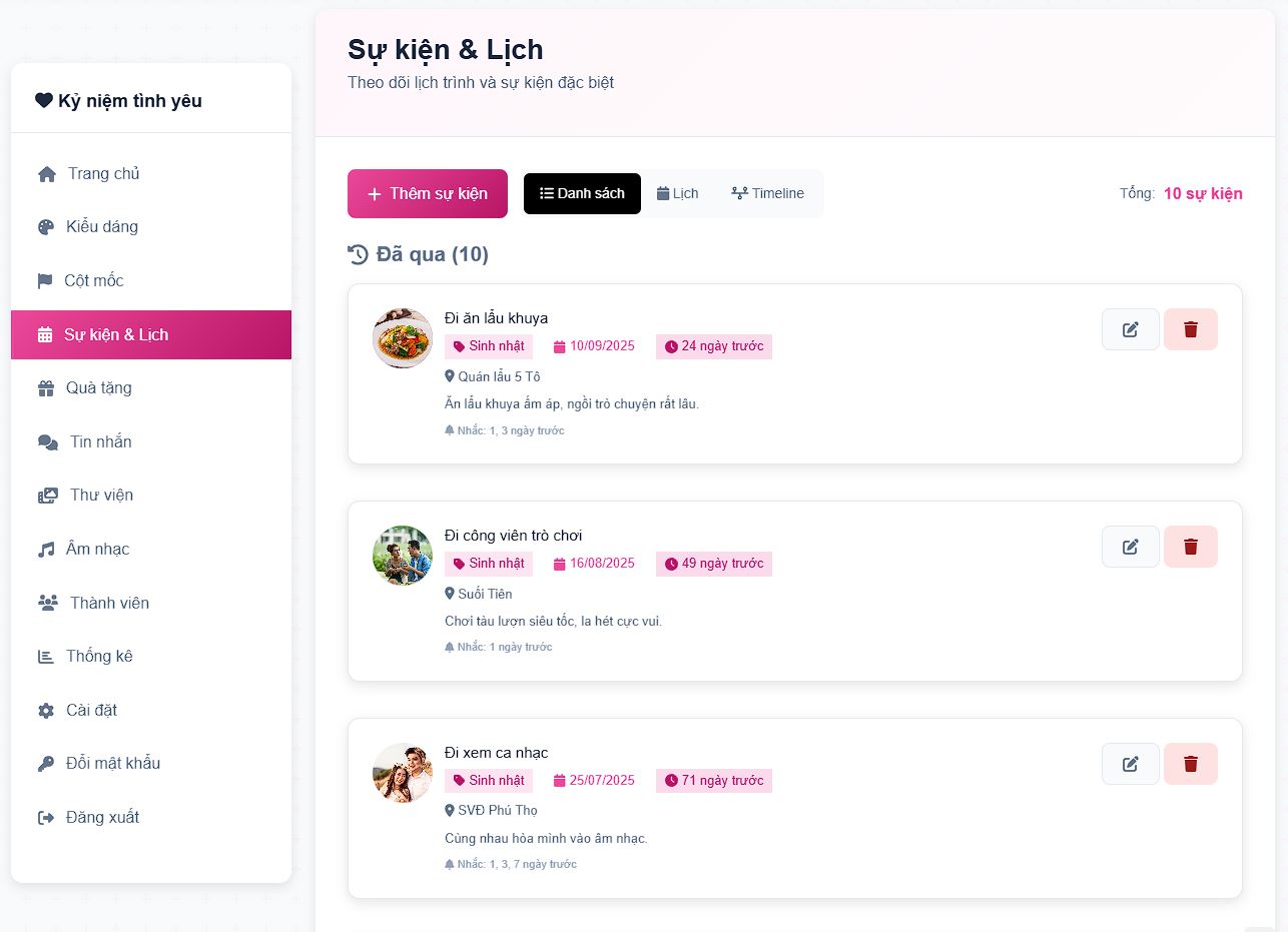 Quản lý sự kiện