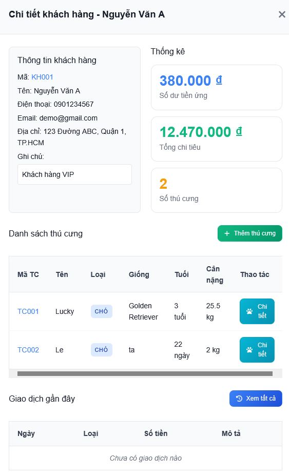 Chi tiết khách hàng