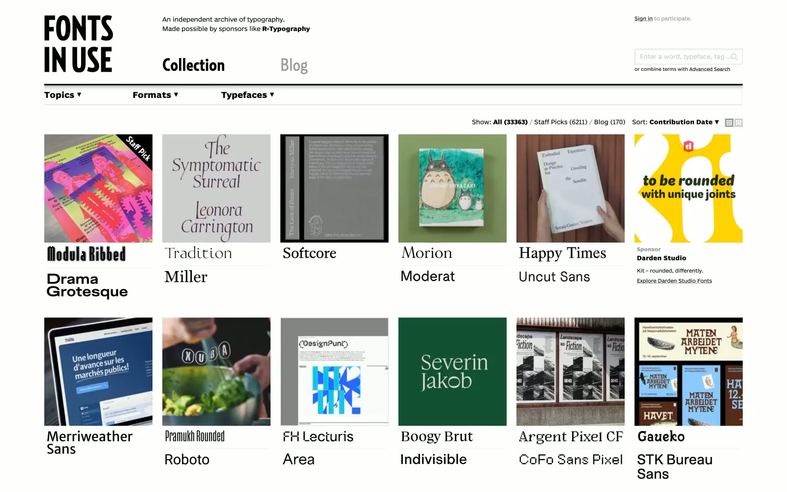 Fonts In Use